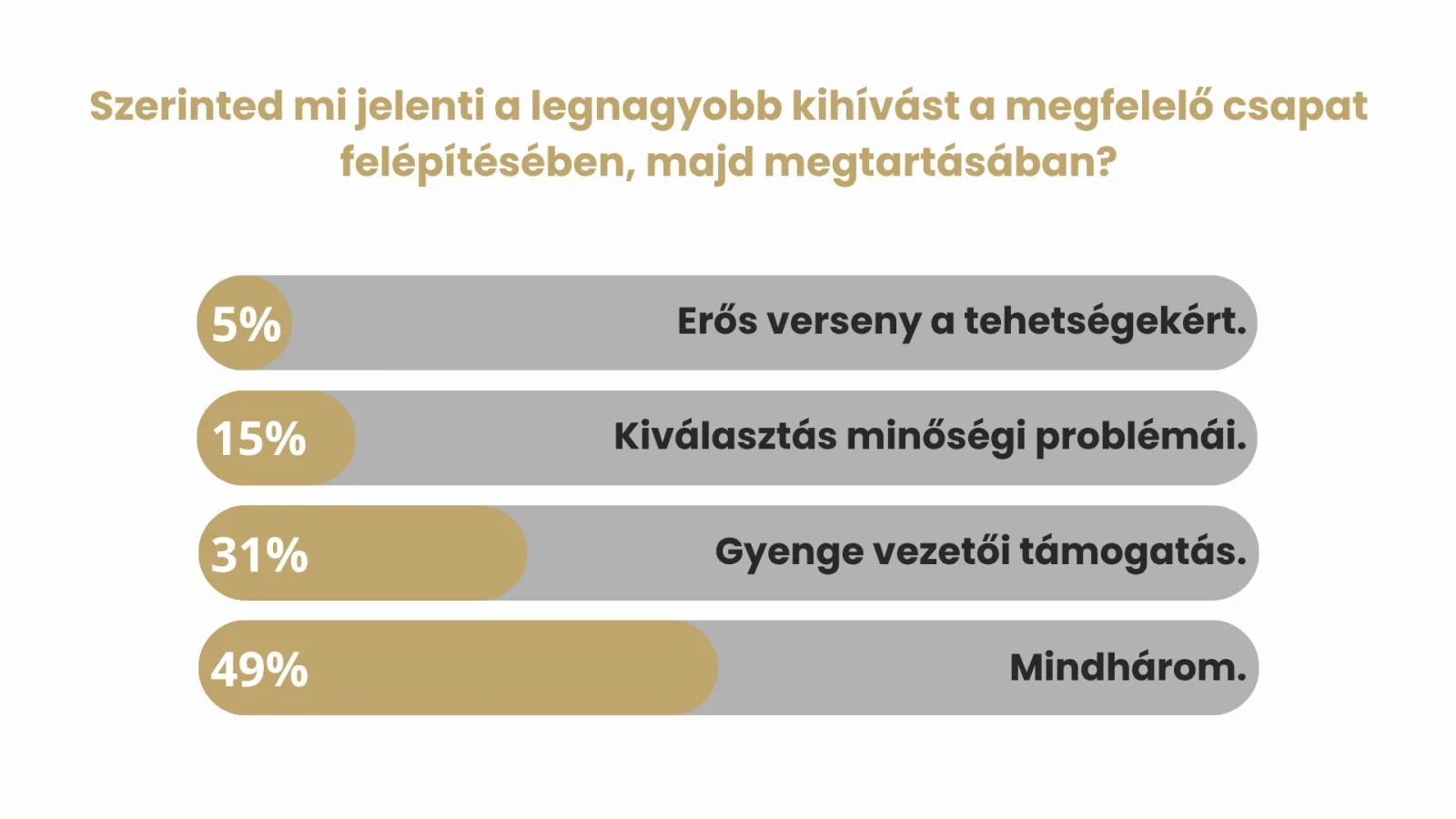 Mi jelenti a legnagyobb kihívást a megfelelő csapat felépítésében és megtartásában? – LinkedIn szavazás